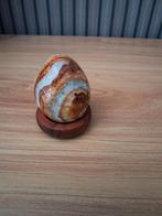 Edelsteen ei op houten ring, Ophalen of Verzenden