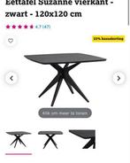 Vierkante Eettafel Suzanne Leen Bakker - Zwart 120x120, Huis en Inrichting, Tafels | Eettafels, Ophalen, Gebruikt, 100 tot 150 cm