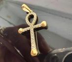 Prachtige 14 karaats gouden kruis hanger ankh, Ophalen of Verzenden, Nieuw, Goud, Goud