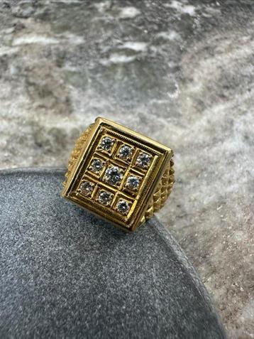 Prachtige 18k gouden ring met briljanten beschikbaar voor biedingen
