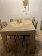 Eettafel met 4 stoelen, Ophalen, Zo goed als nieuw, 4 tot 6 stoelen