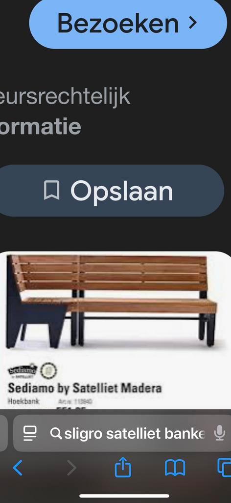 Sediamo sligro in samenwerking met Satelliet, Tuin en Terras, Tuinbanken, Gebruikt, Hout, Ophalen of Verzenden
