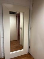 Grote witte staande spiegel – in goede staat, Antiek en Kunst, Ophalen, Rechthoekig, 50 tot 100 cm, 150 tot 200 cm