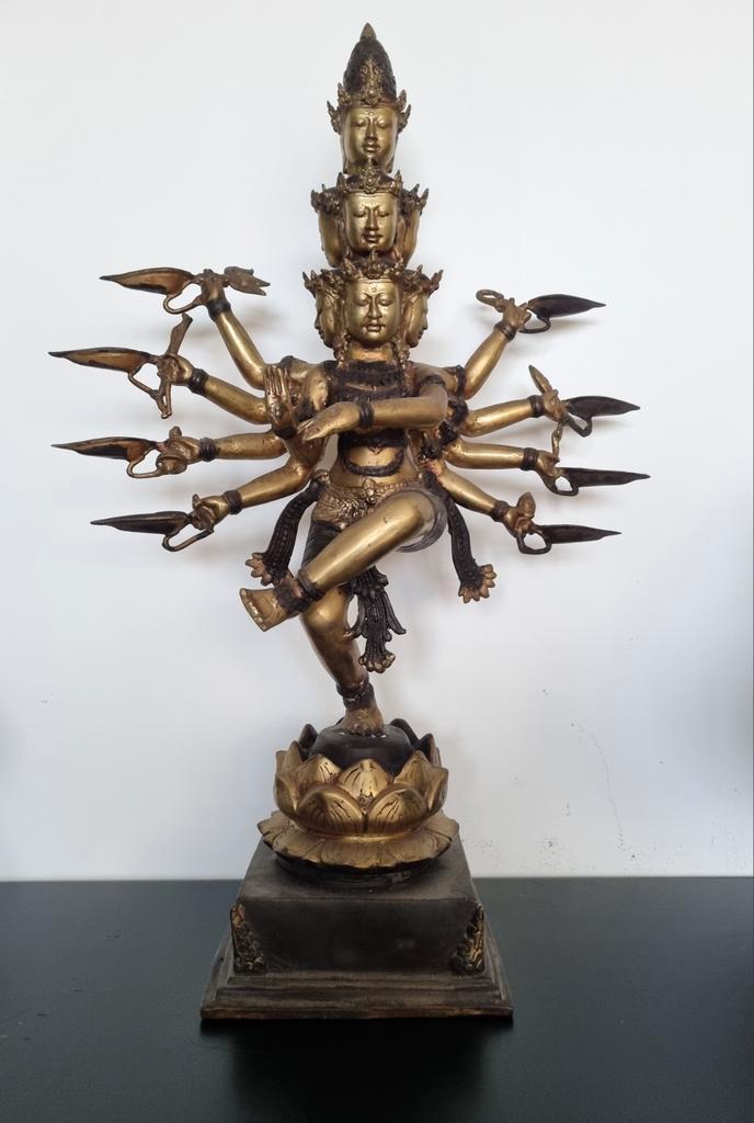 boeddha beeld brons Hevraja 63 cm, Huis en Inrichting, Woonaccessoires | Boeddhabeelden, Nieuw, Ophalen of Verzenden