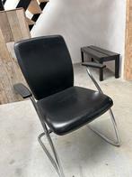 4 vergaderstoelen van Martin Stoll, Huis en Inrichting, Ophalen, Zwart, Leer, Zo goed als nieuw