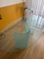 Vintage glazen tafel, Huis en Inrichting, Glas, 60 cm of meer, Gebruikt, Vintage