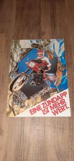Zundapp poster / folder KS80  uit 1984 A3 formaat (origineel, Gebruikt, A1 t/m A3, Rechthoekig Staand, Film en Tv