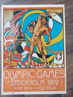Affiche 1912 Stockholm Olympische Spelen uit 1972., Zo goed als nieuw, Verzenden
