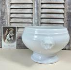 Vintage Franse witte terrine met leeuwenkopjes, Antiek en Kunst, Ophalen of Verzenden