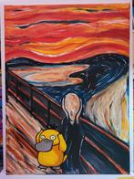 Schilderij canvas Edvard Munchs psyduck Pokemon, Ophalen of Verzenden