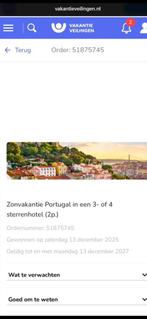 2pers Zon Vakantie Portugal, 3-of 4 sterrenhotel, Twee personen, Kortingsbon, Overige typen