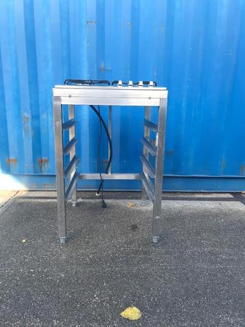 RVS Whirlpool 4 pits gasplaat + rvs regalen onderstel beschikbaar voor biedingen