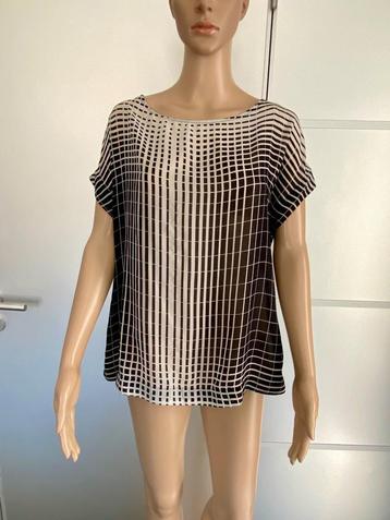 J240 Expresso maat 38=M blouse top wit/zwart beschikbaar voor biedingen