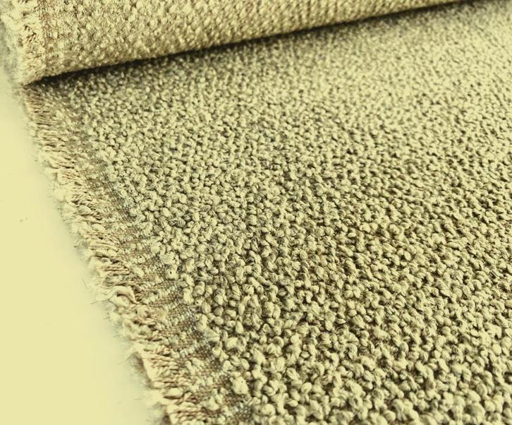 De Ploeg Monza zacht groen; restant meubelstof; bouclé, Hobby en Vrije tijd, Stoffen en Lappen, Nieuw, Wol, 120 cm of meer, 30 tot 200 cm