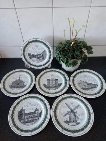 Gerard Swaenepoel  Set Porseleinen Borden 6 Stuks  " Linne " beschikbaar voor biedingen