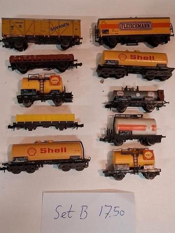 Set B van 10 wagons voor 15,00  beschikbaar voor biedingen