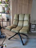 Groene Fauteuil met Draaivoet, Huis en Inrichting, Fauteuils, Ophalen, Gebruikt, 75 tot 100 cm, Metaal