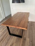 Robust industriele eikenhouten tafel (verzwaard model), Huis en Inrichting, Tafels | Eettafels, Ophalen, Eikenhout, 200 cm of meer