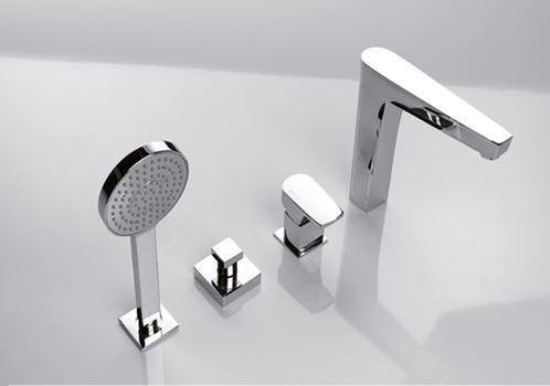 Ponsi Ecopower 4-gats design badrand mengkraan, Chroom, Doe-het-zelf en Verbouw, Sanitair, Nieuw, Kraan, Chroom