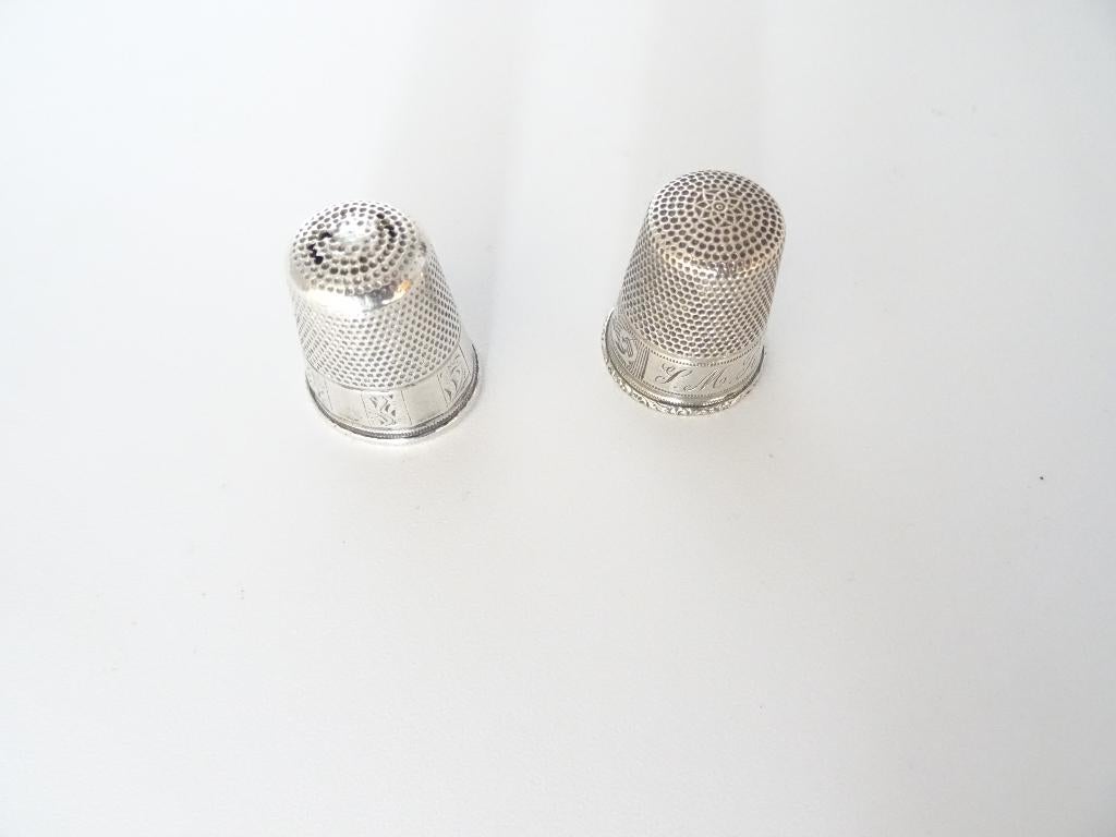 Vingerhoeden, antiek Hollands zilver, 20 euro., Antiek en Kunst, Antiek | Goud en Zilver, Verzenden, Zilver