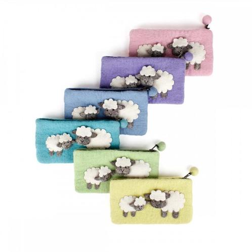vilten portemonnee met schapen ook leuk als etui make-up tas, Sieraden, Tassen en Uiterlijk, Portemonnees, Nieuw, Ophalen of Verzenden