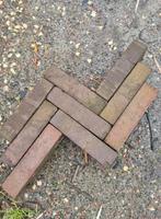 3M2 GEBAKKEN WAALTJES VOOR 50,-, Tuin en Terras, Tegels en Klinkers, Ophalen of Verzenden, Gebruikt, Beton, Klinkers