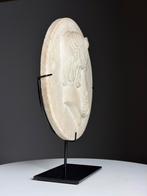 Hand Carved Marmeren Relief Portret antiek, Ophalen, Zo goed als nieuw