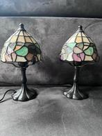 Twee Tiffany Stijl Lampen, Ophalen of Verzenden, Zo goed als nieuw, Glas