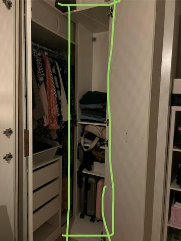Ikea pax hoekdeel 236x58 Wit beschikbaar voor biedingen