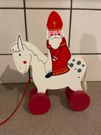 Fantastisch houten trekdier Sinterklaas op paard, Ophalen of Verzenden, Zo goed als nieuw