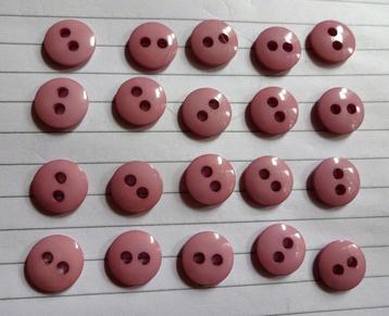 20 Roze kleine knoopjes Ø 1 cm beschikbaar voor biedingen