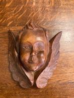 Houten  engelhoofdje  putti, Ophalen of Verzenden