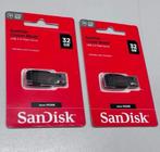 2x Sandisk Cruzer Blade 32GB USB-stick 2.0 - 64GB usbstick, Computers en Software, USB Sticks, Nieuw, Ophalen of Verzenden, A