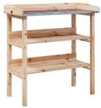 Oppottafel plantentafel hout + zink GRATIS VERZONDEN!, Tuin en Terras, Verzenden, Nieuw, Tuin, 60 tot 100 cm