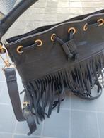 Zwarte Schoudertas met Franjes van Naomi Campbell, Ophalen of Verzenden, Zo goed als nieuw, Zwart, Schoudertasje