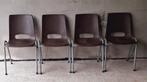 65 x Kunststof kuipstoelen kantine horeca cafe stoelen bruin, Huis en Inrichting, Stoelen, Ophalen of Verzenden, Zo goed als nieuw