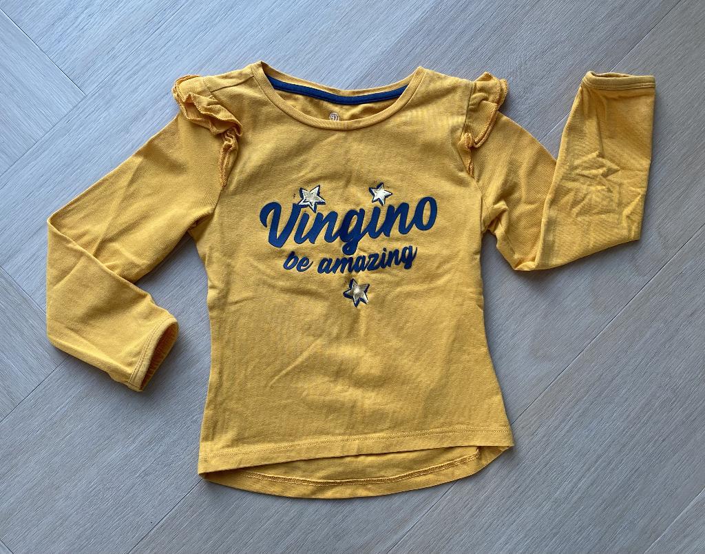 Vingino okergeel shirt / longsleeve maat 92 | babykleding, Kinderen en Baby's, Kinderkleding | Maat 92, Zo goed als nieuw, Meisje
