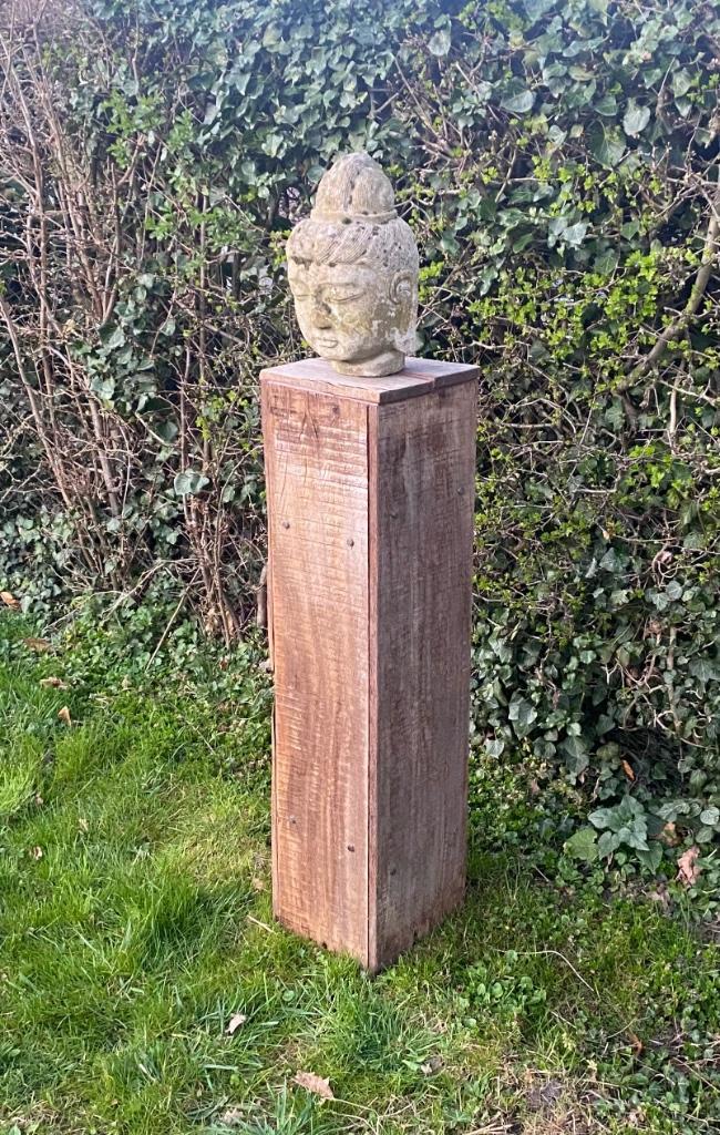 Sokkels/Zuilen Hardhout, Tuin en Terras, Tuinbeelden, Nieuw, Hout, Ophalen