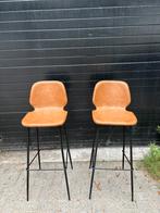 Set van twee barkrukken cognac nieuw, Huis en Inrichting, Barkrukken, 2 krukken, Ophalen of Verzenden, Nieuw