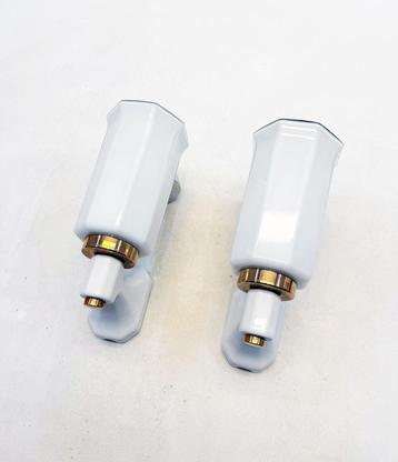 Art deco Serie 1930 badkamer wandlampjes, set van 2 stuks beschikbaar voor biedingen