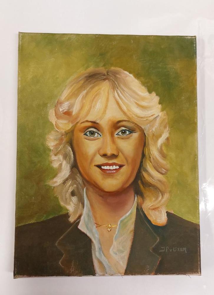 ABBA ORIGINEEL SCHILDERIJ AGNETHA FALLTSKOG J.P.van Uxem, Verzamelen, Muziek, Artiesten en Beroemdheden, Gebruikt, Poster, Artwork of Schilderij