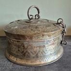 Grote antieke Chapati Box, Antiek en Kunst, Antiek | Koper en Brons, Ophalen of Verzenden