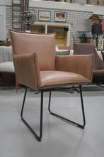 3 x luxe eetkamerstoel SANNE Jess Design leer armleuningen, Ophalen, Zo goed als nieuw, Metaal, Drie