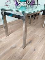 Eettafel, Huis en Inrichting, Tafels | Eettafels, Ophalen, Gebruikt, 50 tot 100 cm, Glas