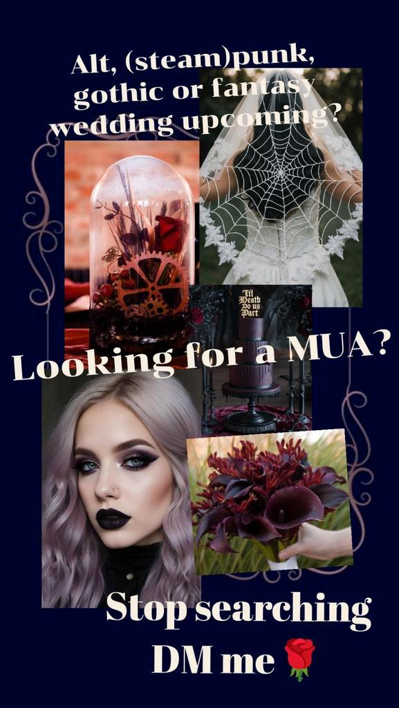 *aangeboden* bruids MUA alt/gothic/steampunk etc, Sieraden, Tassen en Uiterlijk, Uiterlijk | Cosmetica en Make-up, Ophalen of Verzenden