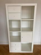 Witte Ikea Expedit, 8 vakken lade- en deurinzet, Huis en Inrichting, Kasten | Vitrinekasten, Ophalen, Gebruikt, 25 tot 50 cm, Minder dan 100 cm