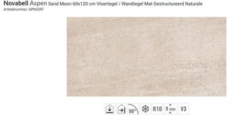 Novabell Aspen wand/vloertegels 60cm x 120cm, Doe-het-zelf en Verbouw, Tegels, Nieuw, Wandtegels, Keramiek, 60 cm of meer, 60 cm of meer