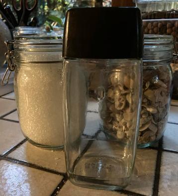 Glazen Weckpotten weck potten  ikea 1 liter, soda, schelpjes beschikbaar voor biedingen