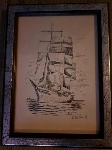 Pentekening Maritiem van B. Holtan beschikbaar voor biedingen