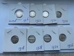 8 oude zilveren dubbeltjes, Ophalen of Verzenden, Koningin Wilhelmina, 10 cent